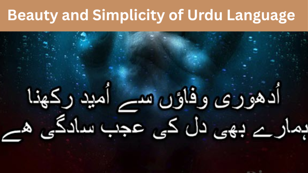 Beauty and Simplicity of Urdu Language