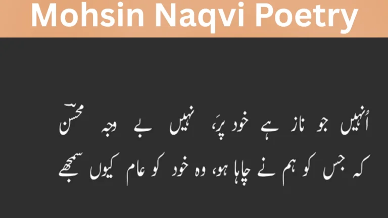 Mohsin Naqvi Poetry