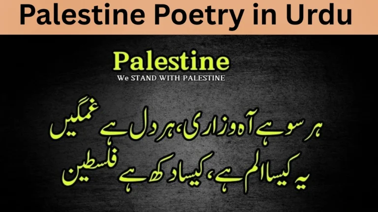 Palestine Poetry in Urdu