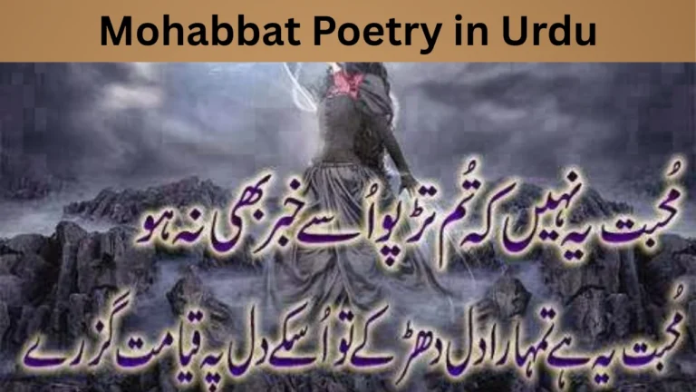 Mohabbat Poetry in Urdu