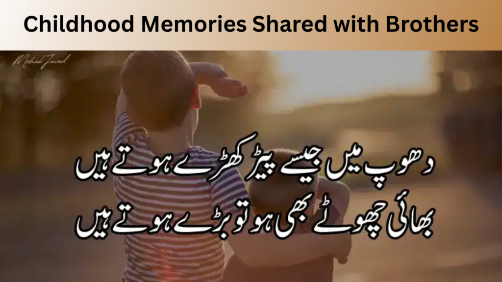 Childhood Memories Shared with Brothers
