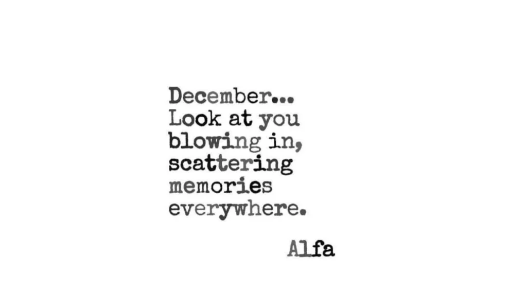 December Poetry About Memories